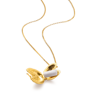 Fortune Cookie Locket (Medium) - Gold